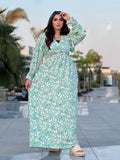 Women's floral abaya