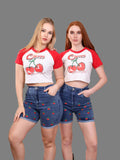 Women's 2-piece pajamas, top + shorts