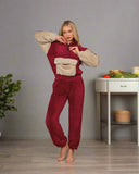 Two-piece winter pajamas, a T-shirt made of Turkish Lycra and high-quality Lycra pants made of Turkish Lycra.