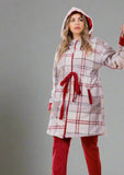 Women's pajamas, 3 pieces, T-shirt + pants + short robe