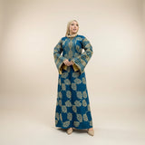 Women's abaya, embroidered with linen material