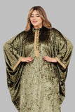 Women's abaya, free size, winter, French velvet braka