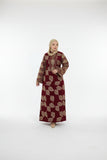 Women's abaya, embroidered with linen material