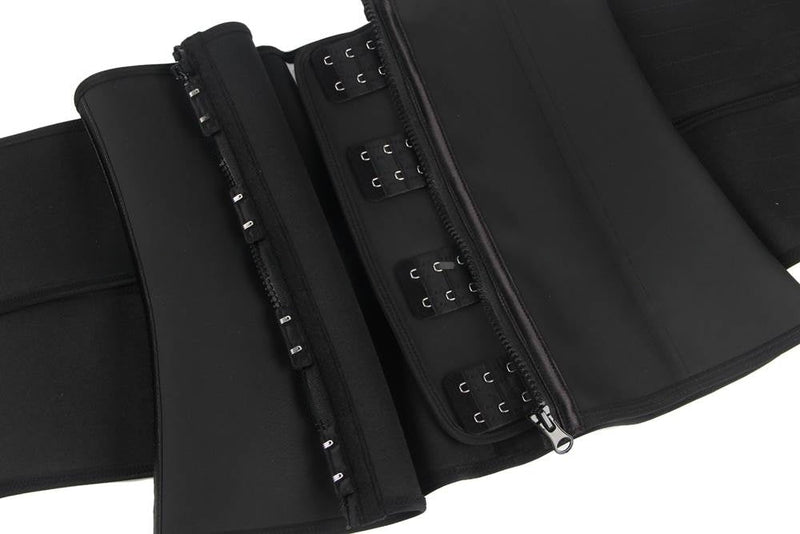 Zippered 9 Steel Bones Removable Double Belt Trainer