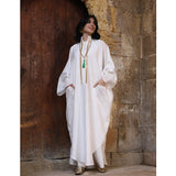 Gold mirrors embroidered kaftan