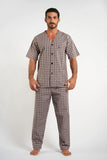NAGA HOMME Brown Classic Pajamas 2 Pieces