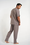 NAGA HOMME Brown Classic Pajamas 2 Pieces