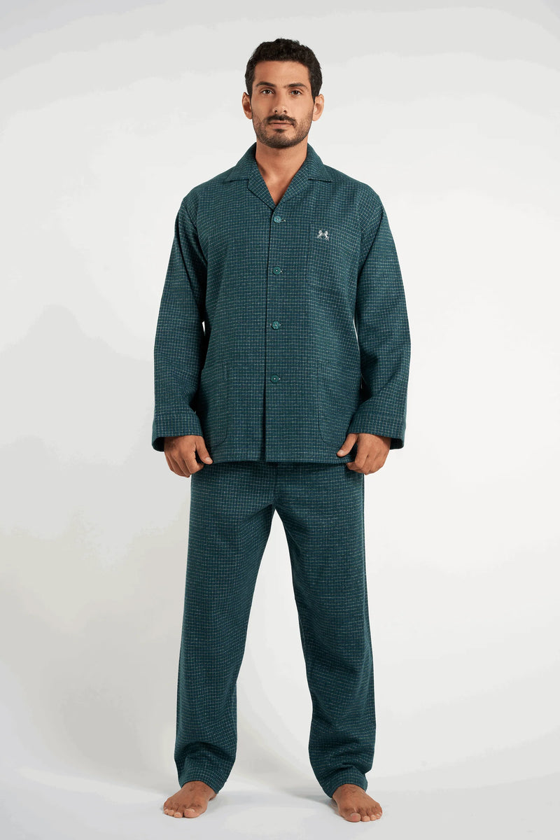 NAGA HOMME Green Two-Piece Men's Pajama