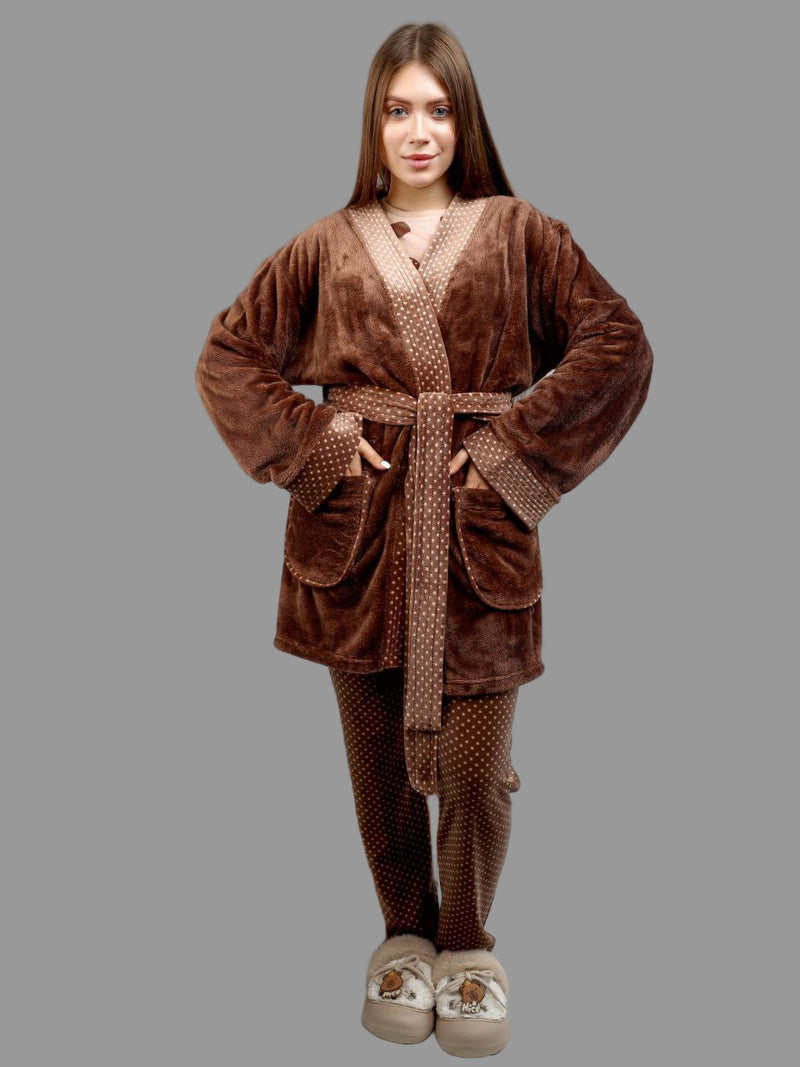 Women's 3-piece winter pajamas