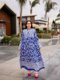 Women's winter abaya with a floral print