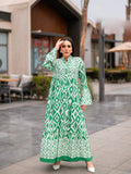 Women's winter abaya with a floral print