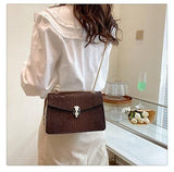 Snake pattern luxury square chain bag