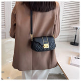 WOMEN'S SHOULDER BAG WITH GOLD BUCKLE WITH CROCODILE PATTERN