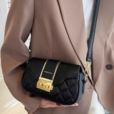 WOMEN'S SHOULDER BAG WITH GOLD BUCKLE WITH CROCODILE PATTERN