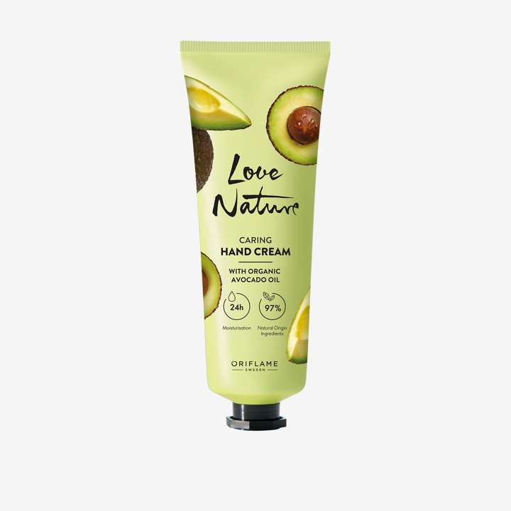 Hand cream with organic avocado oil extract