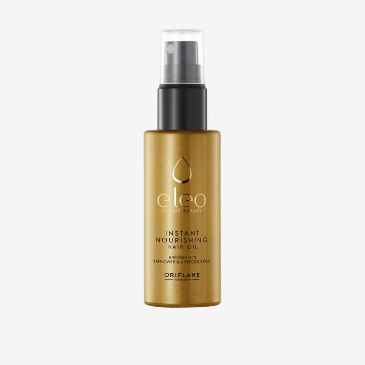 Elio oil instantly nourishes hair