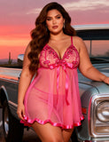 Sexy Egypt Sheer Lace Open Back Babydoll Dress