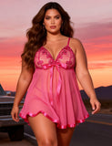 Sexy Egypt Sheer Lace Open Back Babydoll Dress