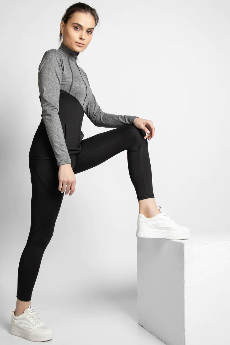 SPORTS SET TEE & LEGGINGS BLACK