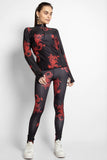 PATTERNED T-SHIRT AND LEGGINGS TRACKSUIT SET