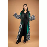 Women's emerald velvet abaya