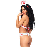 Sexy Nurse Crotchless Costume Teddy Lingerie