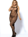 Black Crotchless Sexy Catsuit Bodystocking