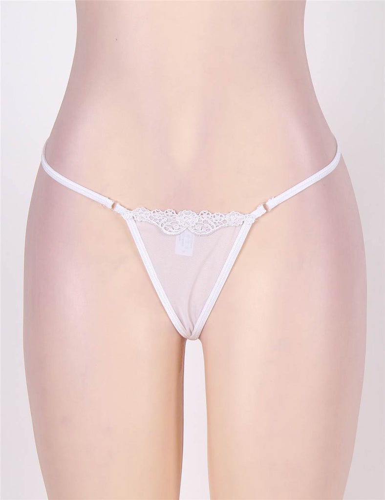 Plus Size Sexy White G String Thong Underwear
