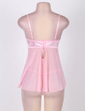 Plus Size Dynamic Pink Cute Dress