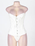 Online Sexy Silvery Floral Corset Top WITH FARAWLAYA