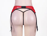 Red Sexy Transparent Lace Garter Panty  With Farawlaya