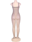 Stretch Fishnet Crotchless Bowknot Bodystockings
