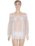 New Sheer Floral Lace Tunic