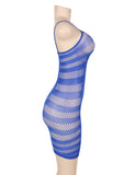 Hollow-out Stripey Crotchet Mini Chemise Bodystocking Egypt