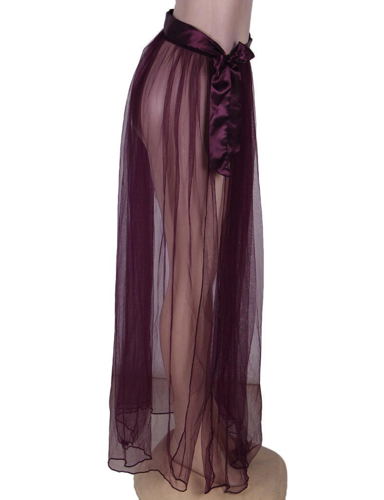 Purple Plus Size Dignity Transparent Skirt