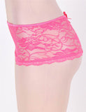 Open Crotch Floral Lace Panty