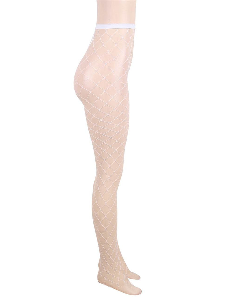 White Fence Net Thigh Highs Stocking