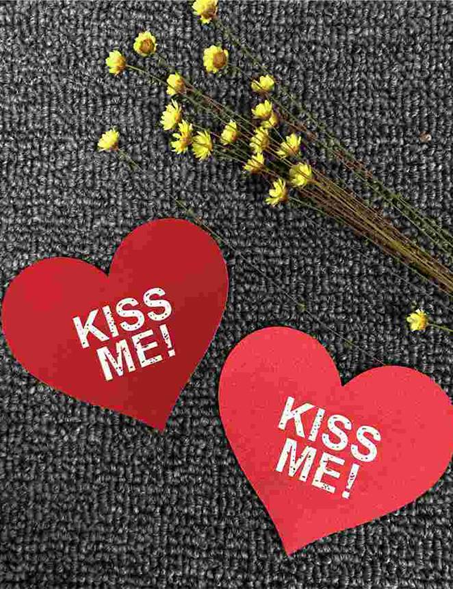 Red Heart-shaped Nipple Cover