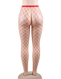 White Fence Net Thigh Highs Stocking