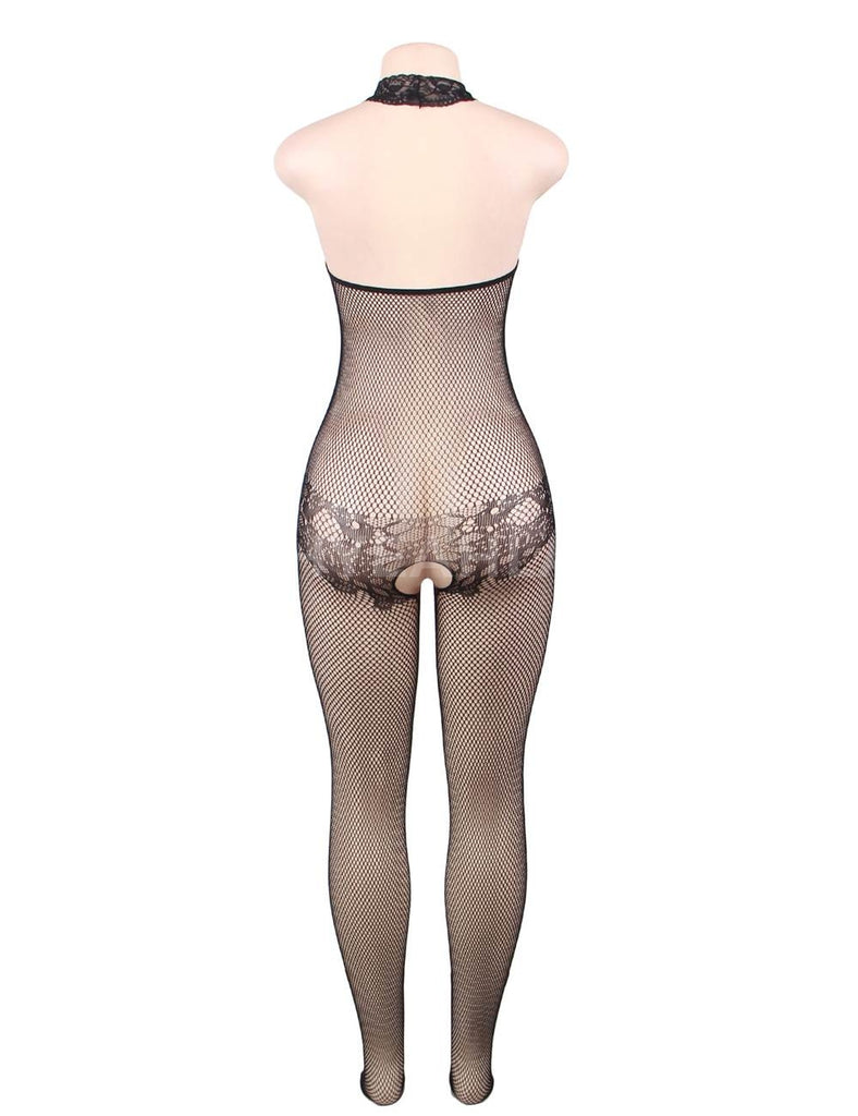New Lace and Fishnet Turtleneck Bodystocking