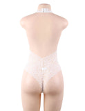 White Exquisite Lace Open Cup Teddy