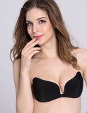 New Sticky Strapless Seamless Nude & Black Push Up Breast Bra