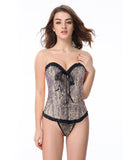 Online Sexy Silvery Floral Corset Top WITH FARAWLAYA