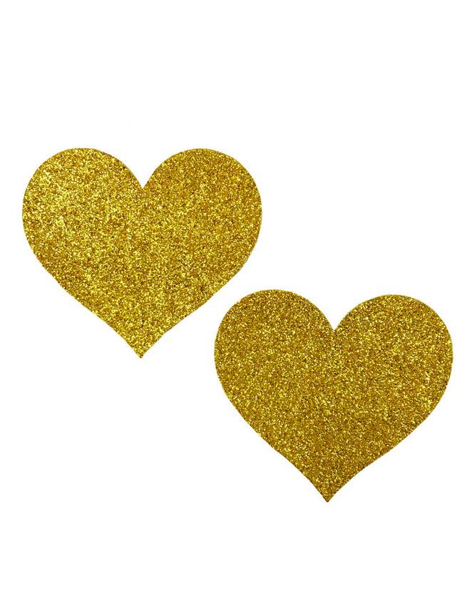 Glod Glitter Heart-shaped Nipple Cover
