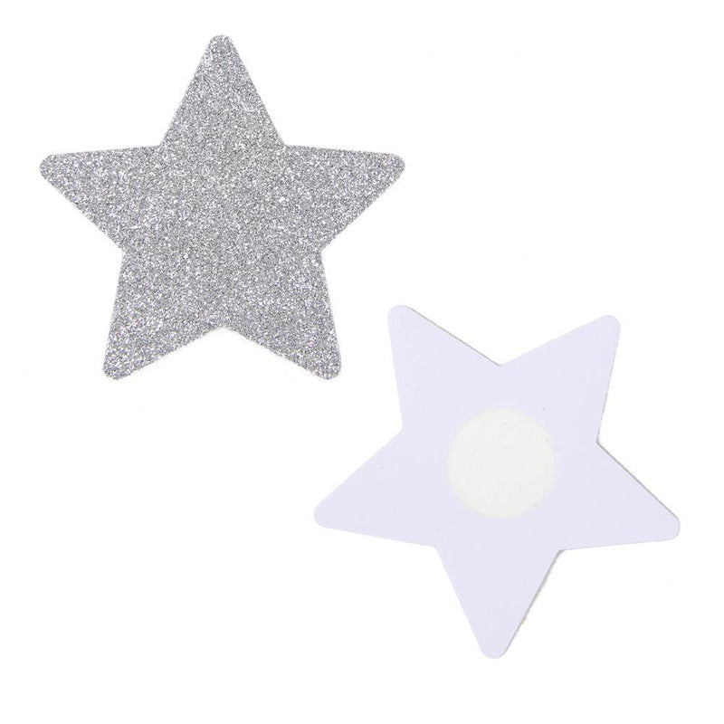 White Glitter Star Shaped Nipple Cover