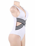 White Simple Sexy Summer Women‘s One Piece Swimsuit