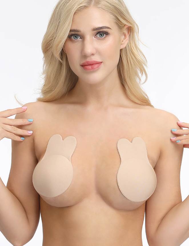 New Strapless Women Rabbit Ear Breast Lift Up Invisible Self Adhesive Nipple Covers