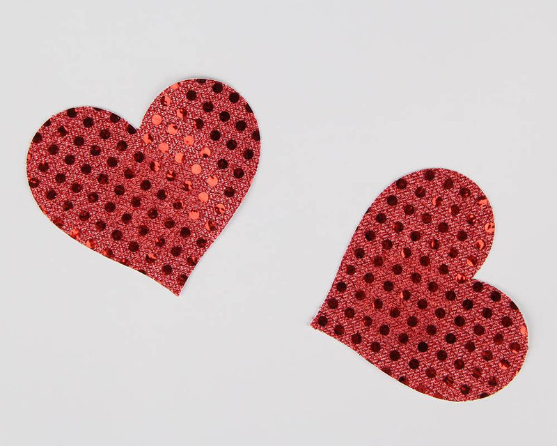Red Love Heart Sequin Nipple cover