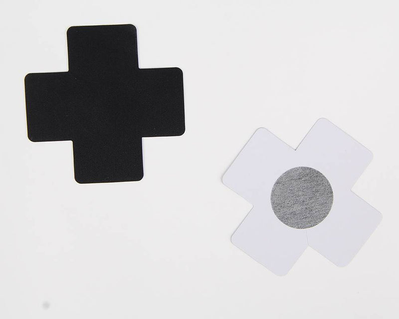 Black Cross Nipple Hiding Stickers With Farawlaya