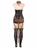 Uniform Temptation Sexy Leopard Print Lingerie Suit